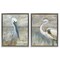 Stupell Industries Sea Birds Abstract Beach Framed Floater Canvas Wall Art